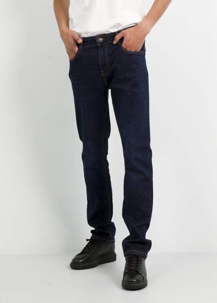 Men Straight-Fit Jeans Trouser