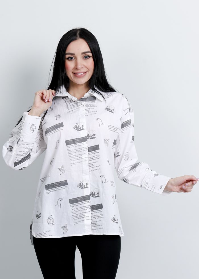 Women Text Design Printed Shirt