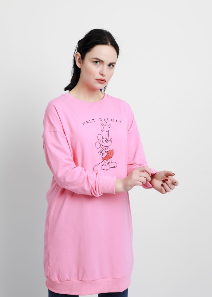 Women’s Long T-shirt with Mickey Mouse Printed