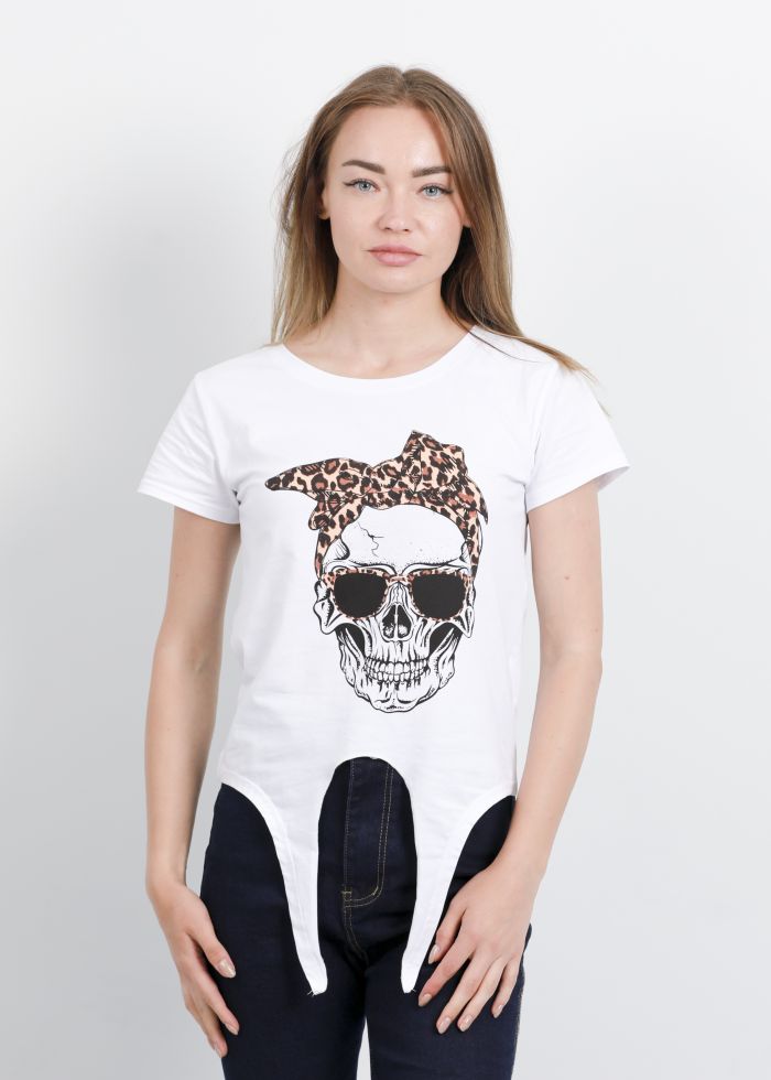 Women Skull Printed T-Shirt
