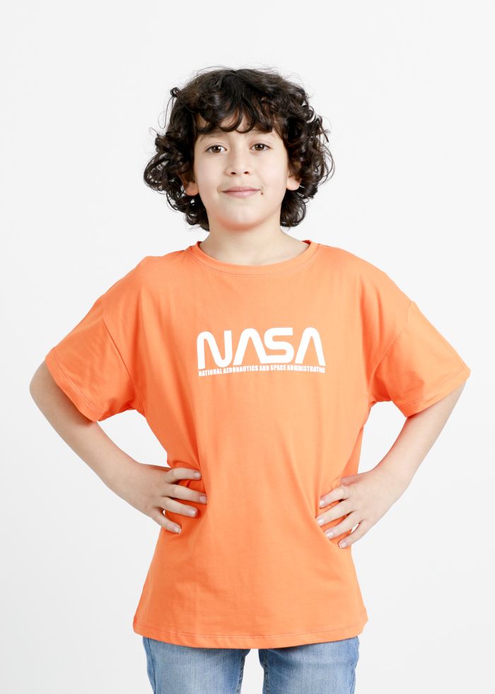 Kids’ Boy’s “NASA” Printed T-Shirt