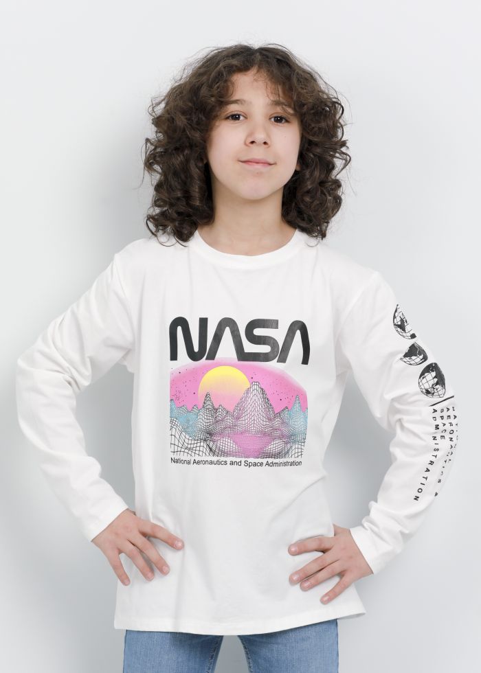 Kids Boy “Nasa” Design Printed Blouse