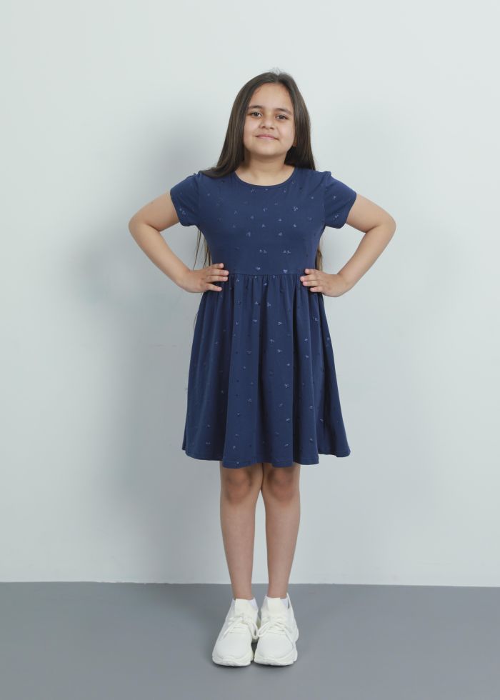 Kids Girl Hearts Printed Short Dress