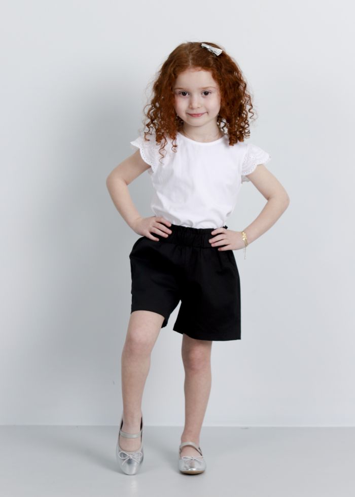 Kids Girl Plain Linen Short