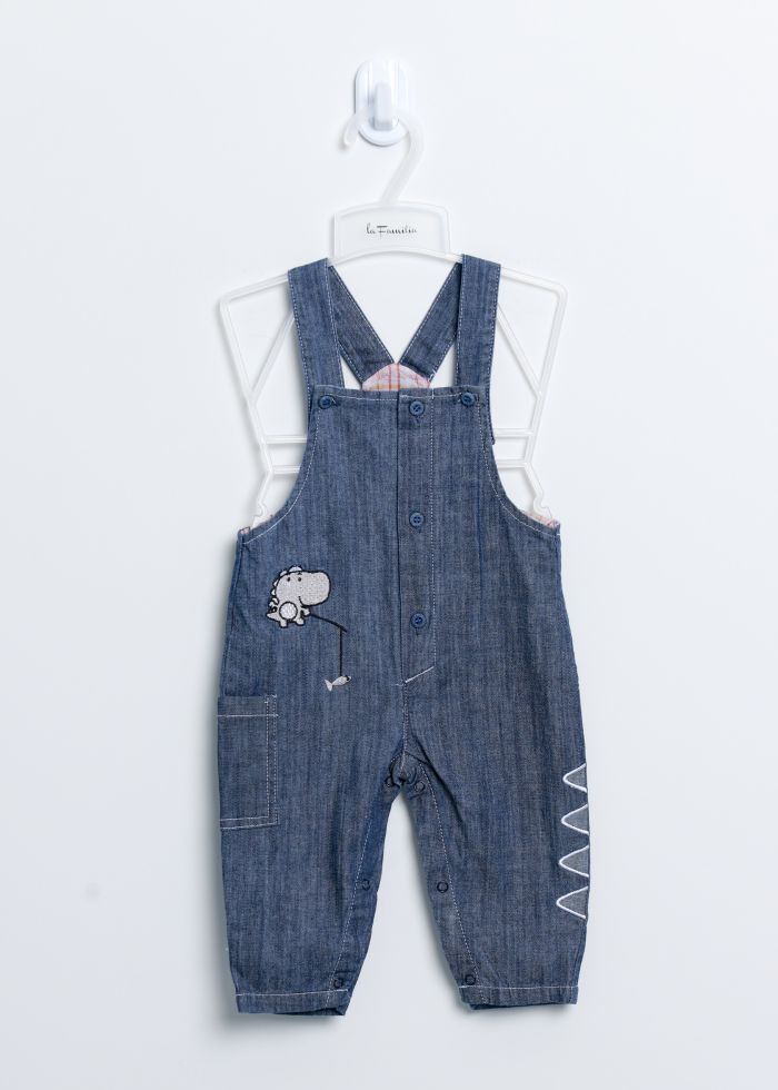 Baby Boy Dinosaur Printed Jeans Overall