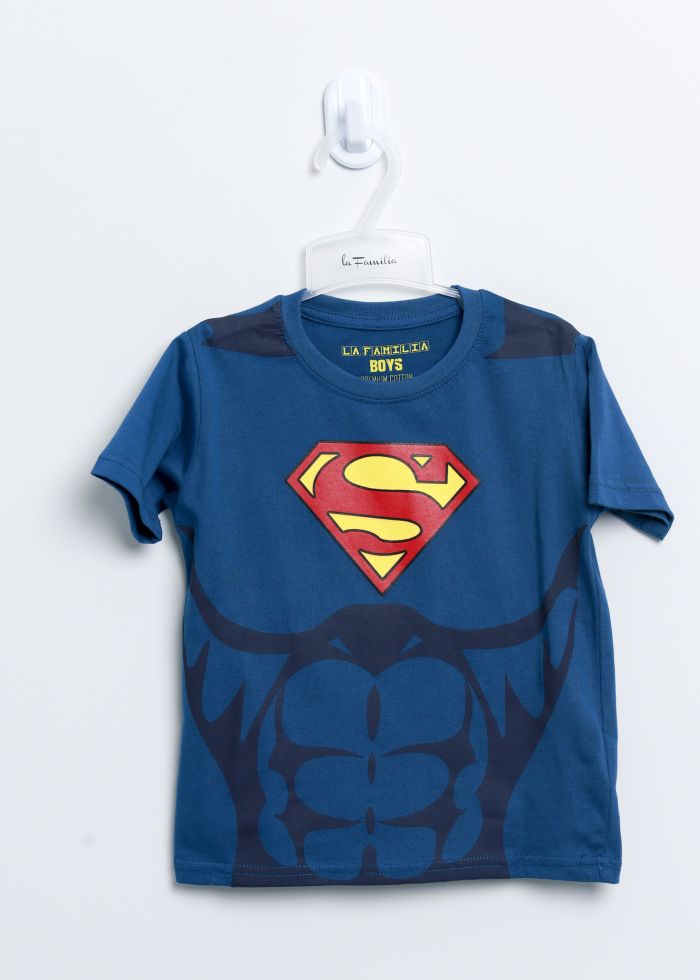 Baby Boy Super-Man Design Printed T-Shirt