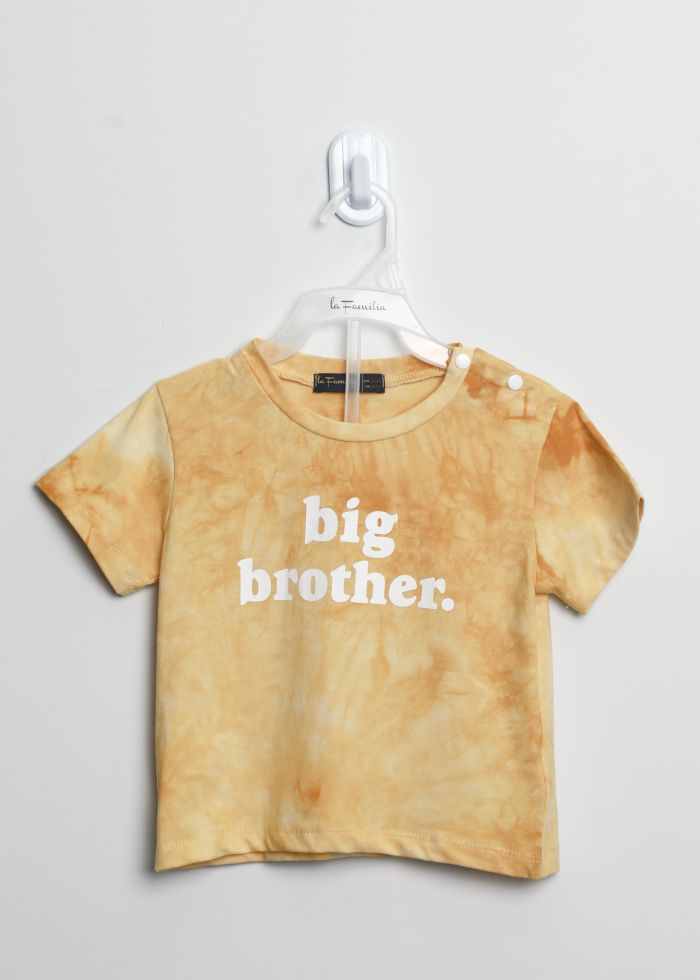 Baby Boy Tie Dye “Big Brother” Printed T-Shirt