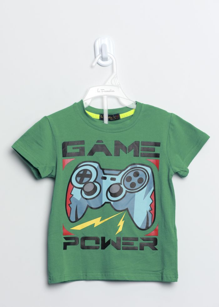 Baby Boy “Game Power” Printed T-Shirt