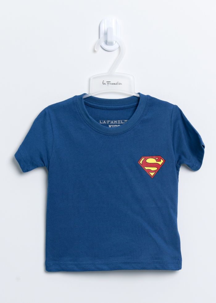 Baby Boy Superman Colorful Logo Printed T-shirt