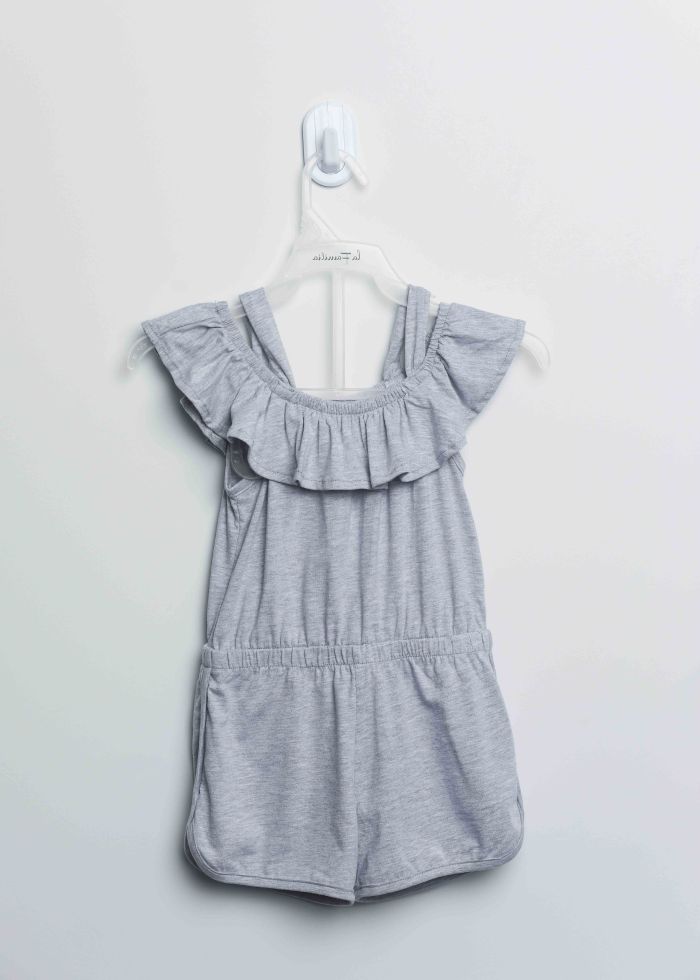 Baby Girl Plain Short Jumpsuit