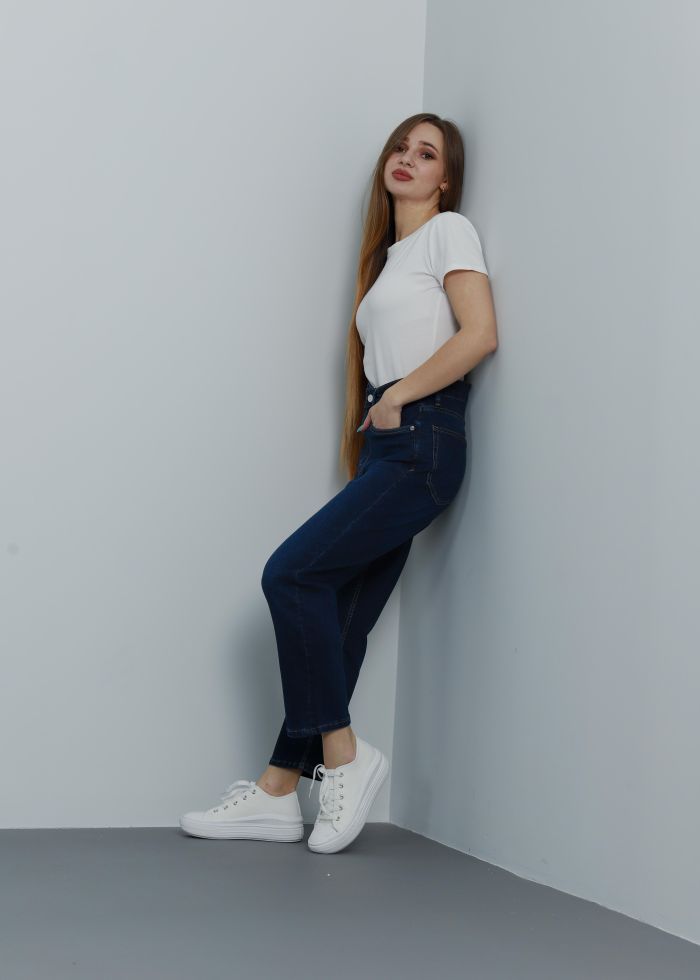 Women Slim Mom-Fit Jeans Trouser
