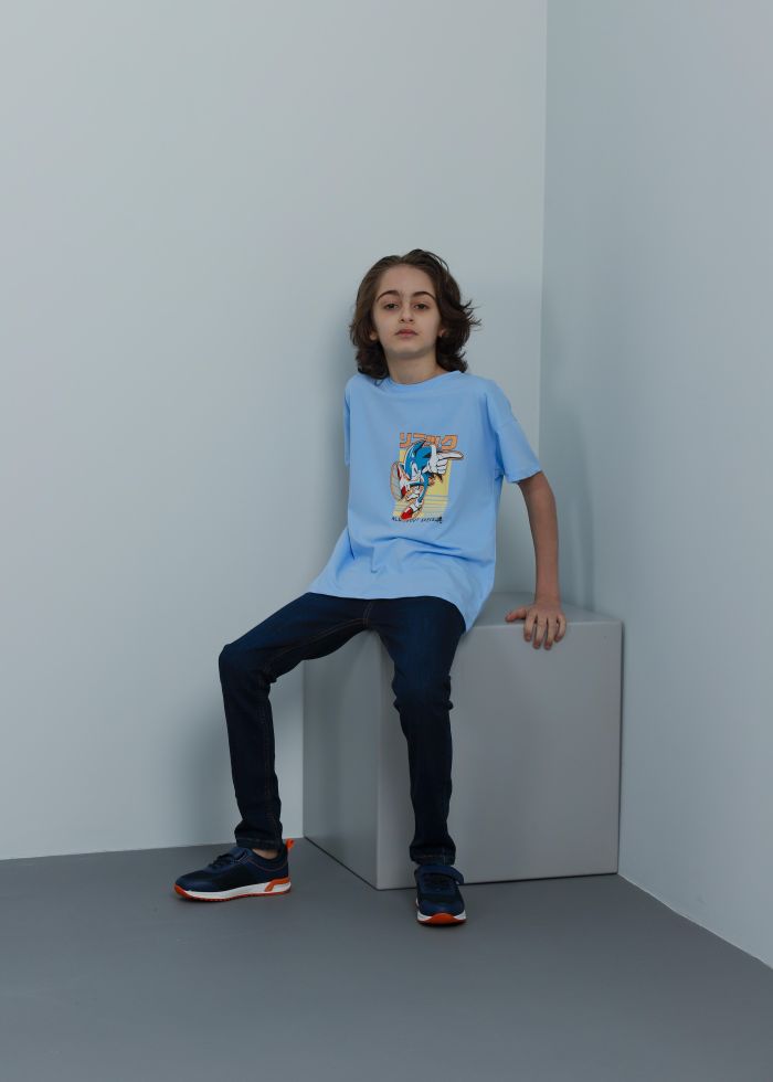 Kids Boy Sonic Printed T-Shirt