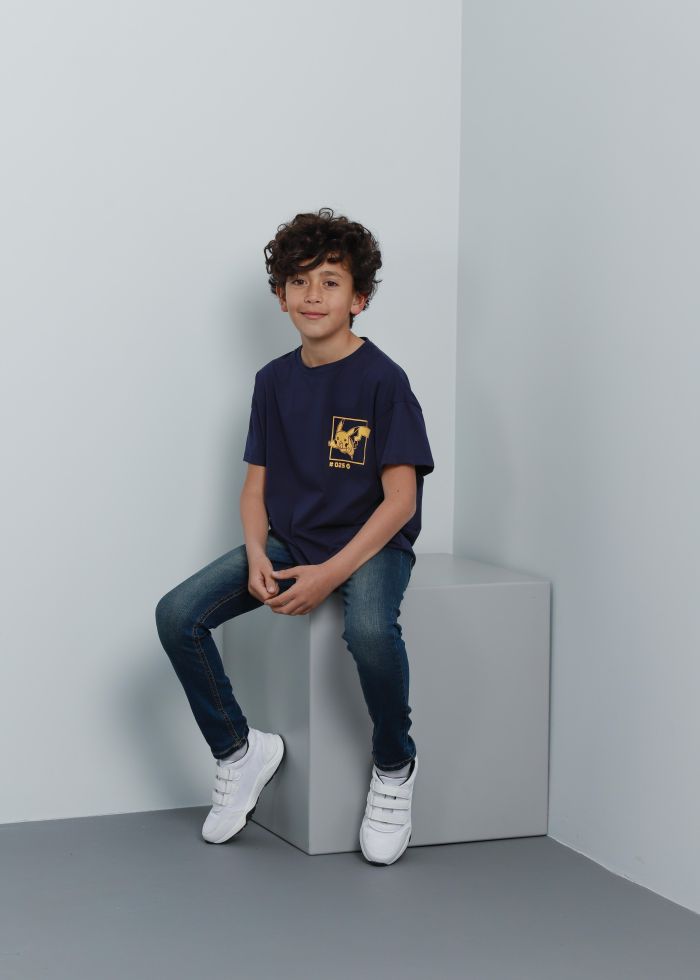 Kids Boy Pikachu Printed T-Shirt