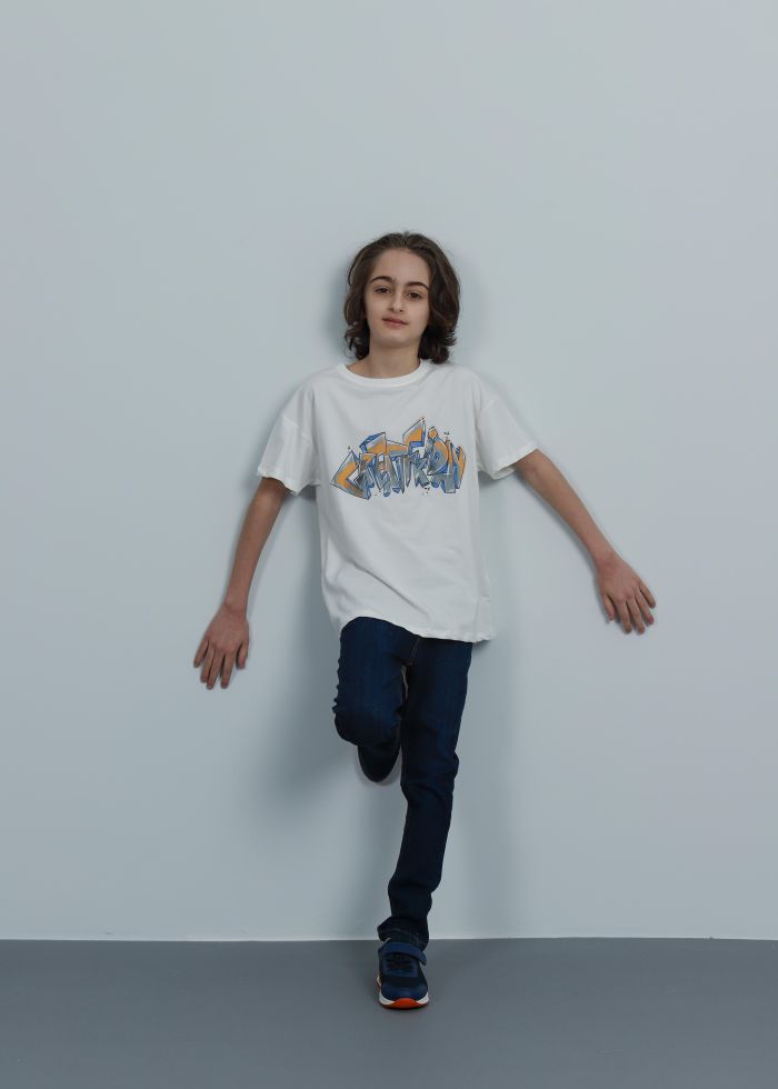 Kids Boy “Great Friday” Printed T-Shirt