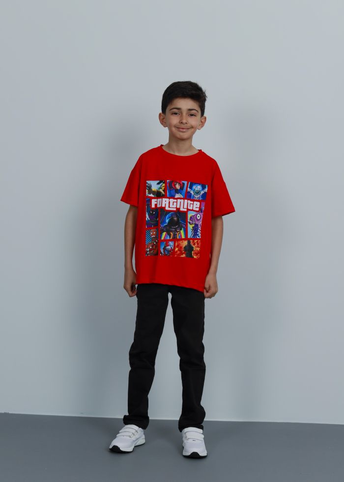 Kids Boy Fortnite Printed T-Shirt