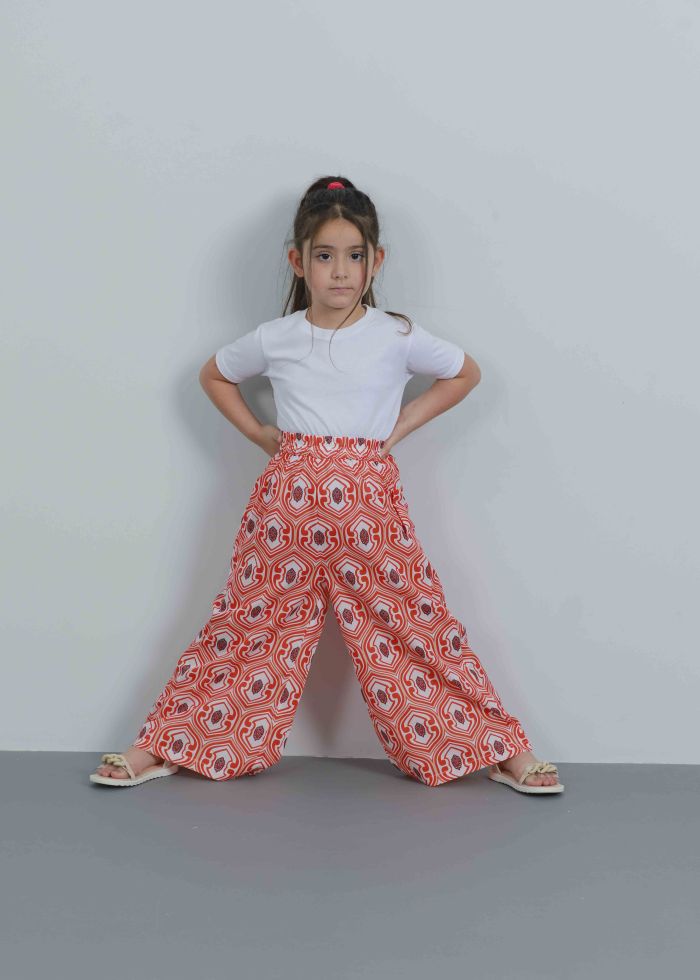 Kids Girl Printed Flow Trouser