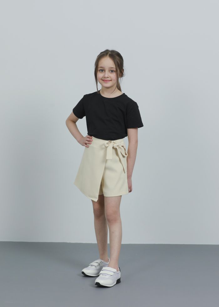 Kids Girl Plain Wrap Design Short