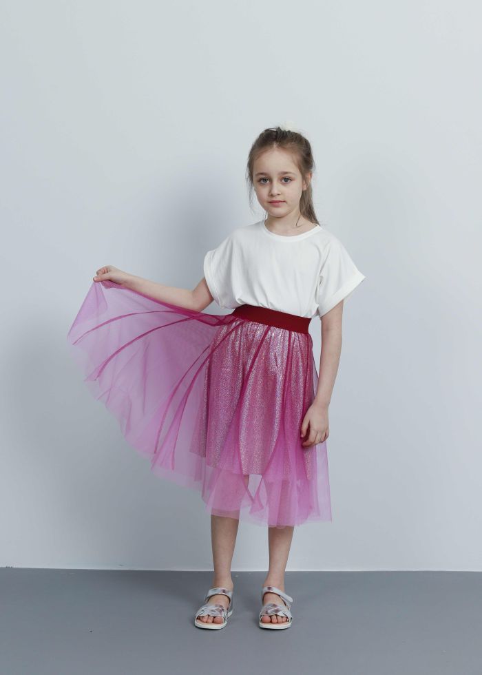 Kids Girl Glittery Tulle Skirt