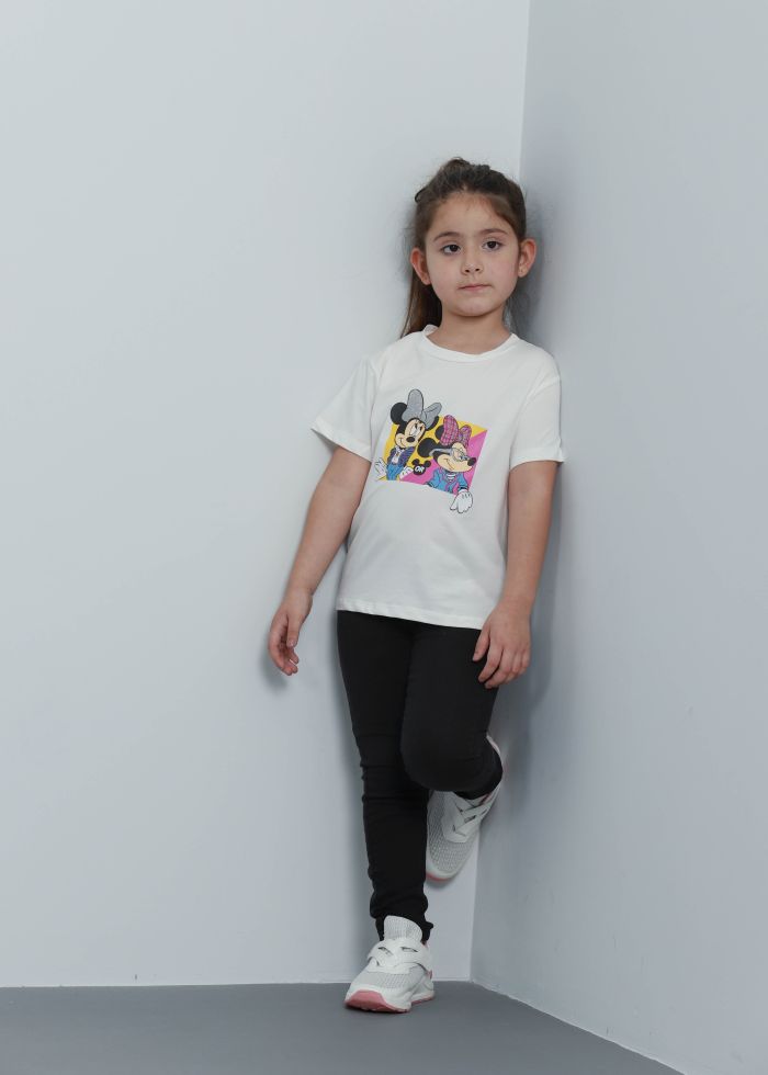 Kids Girl Mini Mouse Printed T-shirt