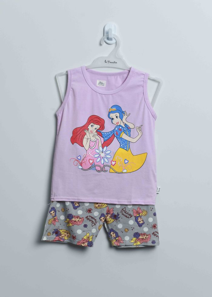 Kids Girl Disney Princess Printed Two-Pieces Pajama