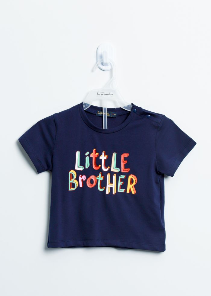 Baby Boy “Little Brother” Printed T-Shirt