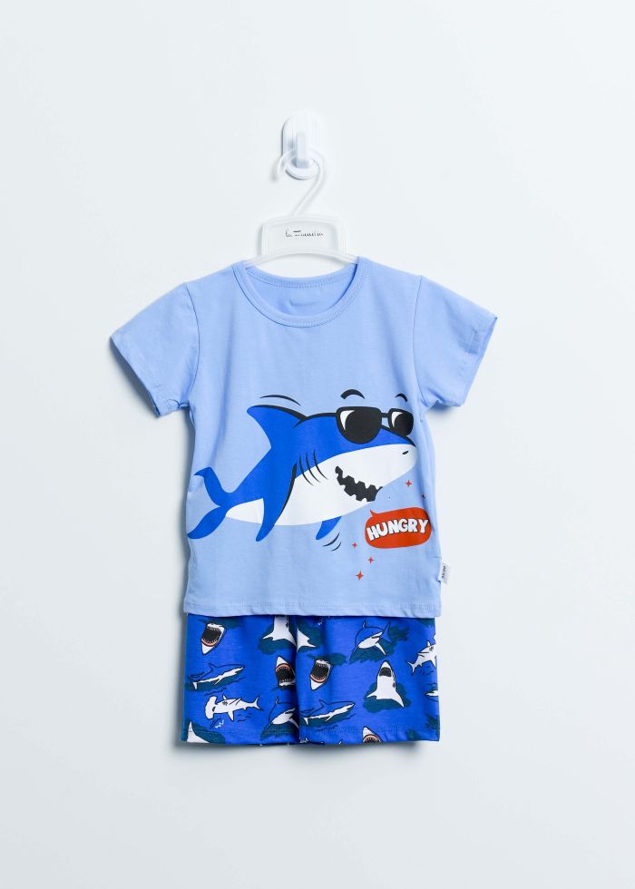 Baby Boy Sharks Printed Two-Pieces Pajama