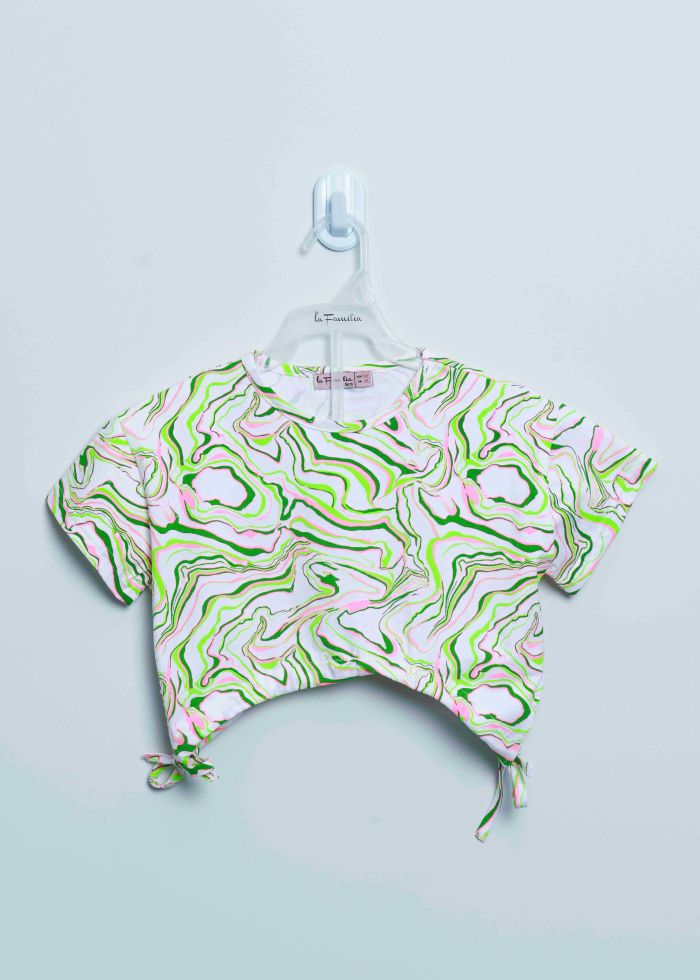 Baby Girl Colorful Printed Crop Top