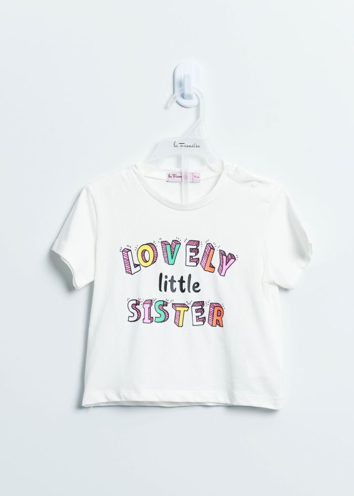 Baby Girl “Little Sister” Printed T-shirt