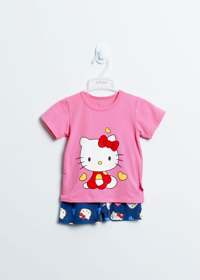 Baby Girl Hello Kitty Printed Two-Pieces Pajama