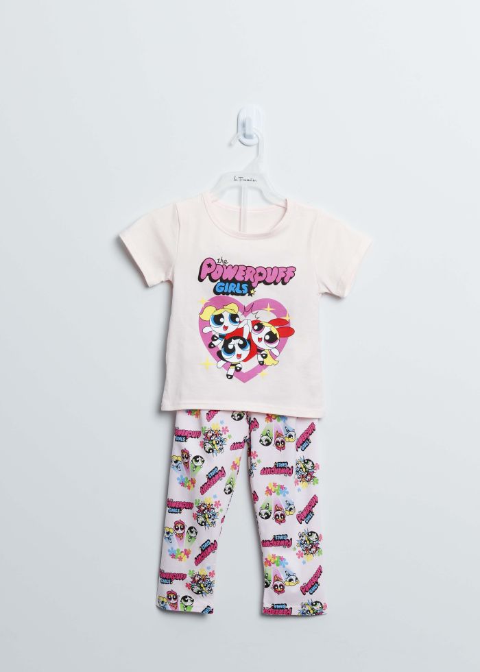 Baby Girl Powerpuff Girls Printed Two-Pieces Pajama