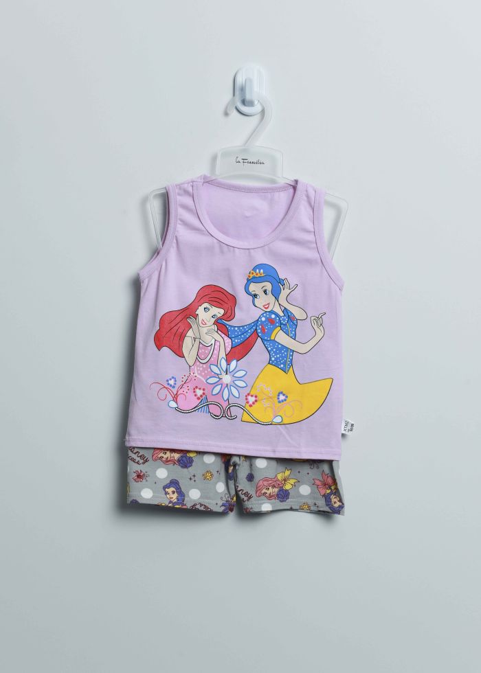 Baby Girl Disney Princess Printed Two-Pieces Pajama