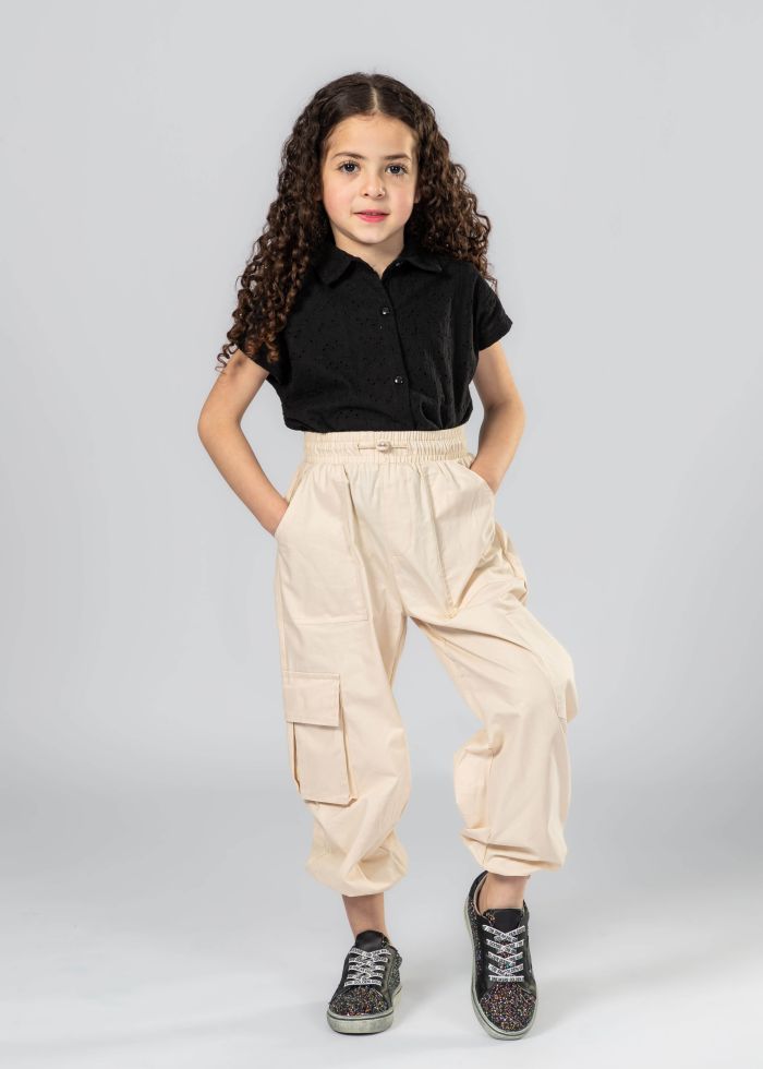 Kids Girl Cargo Kittan Trouser