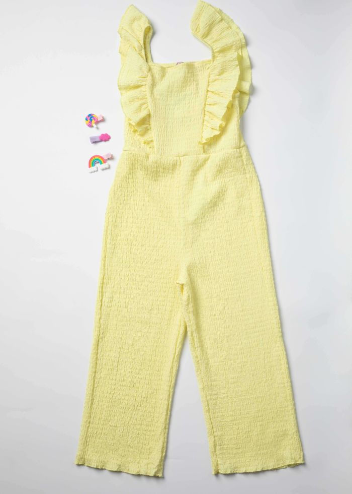 Baby Girl Patterned Fabric Jumpsuit