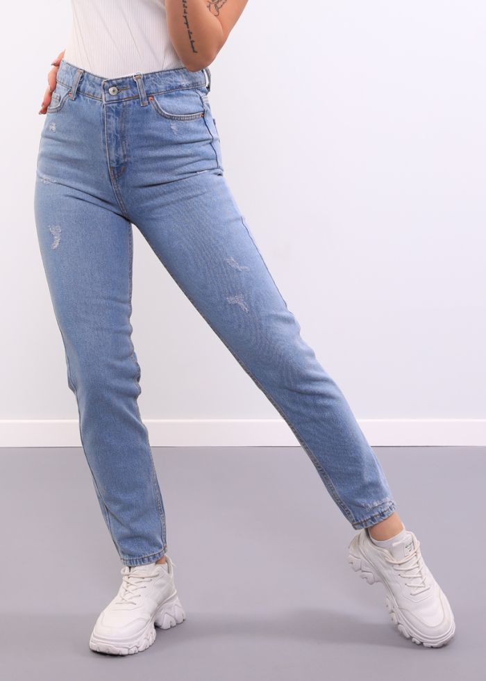 Women’s Denim Jeans Trouser, High Waist, Straight Leg