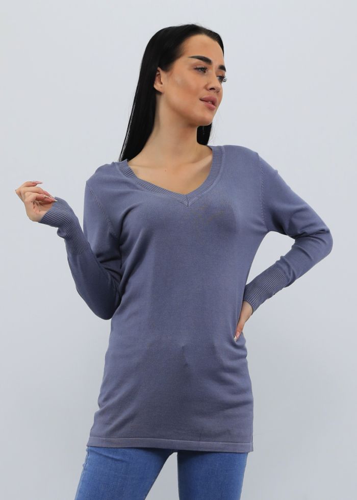 Long Sleeve, V-neck Women's  blouse with Cuff Buttons