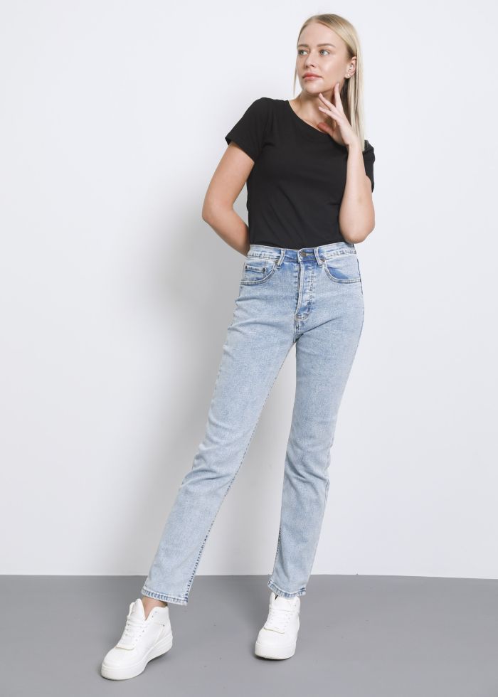 Women High-Waist Jeans Trouser