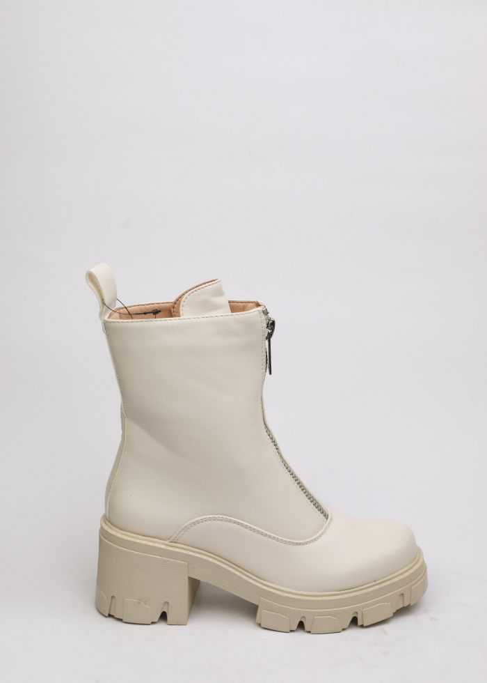 Women Leather Plain Boots