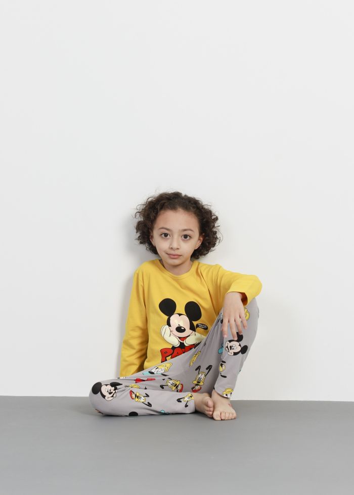 Kids Boy Mickey Mouse Characters Printed Two-Pieces Pajama