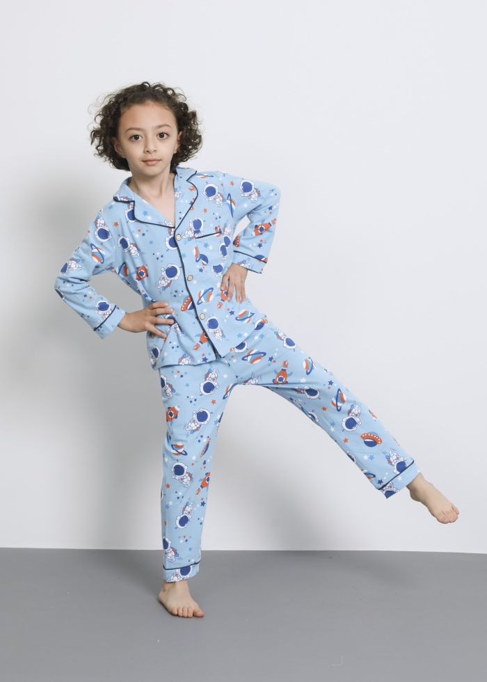 Kids Boy Space Design Printed Two Pieces Pajama