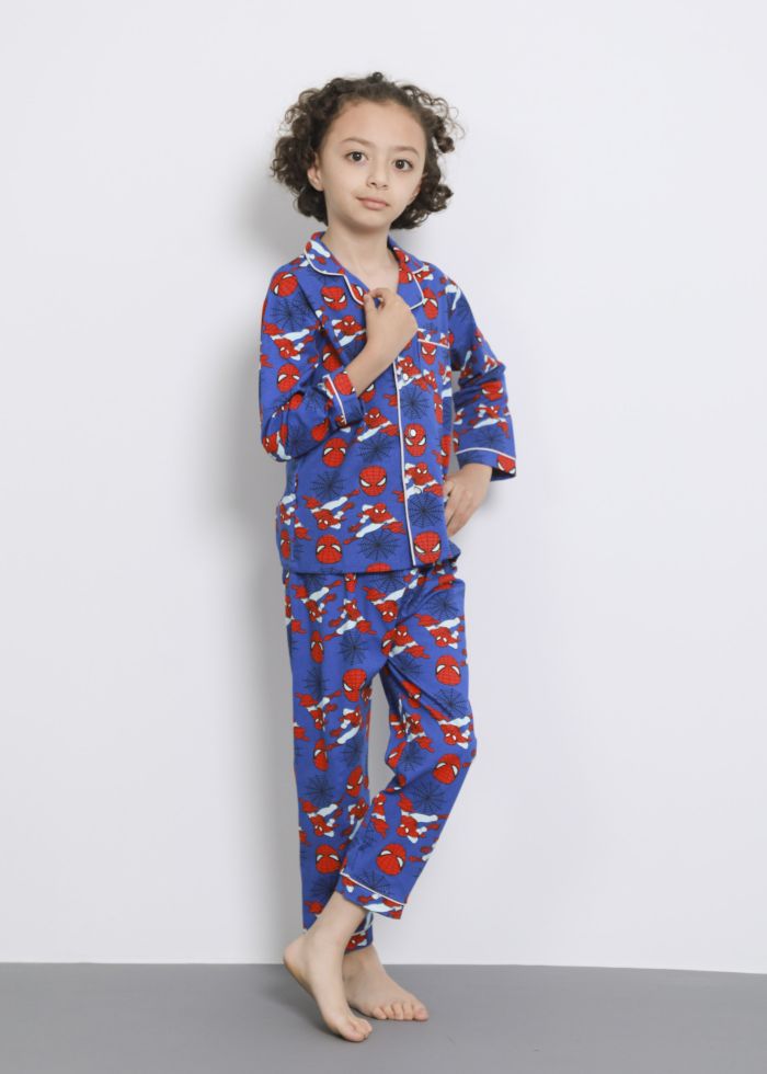 Kids Boy Spiderman Printed Two Pieces Pajama