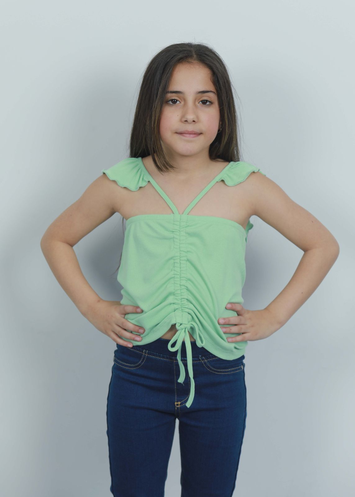 Kids Girl Ruffled Cami Top|Kids Clothing|61224160080|متجر لافاميليا  الالكتروني