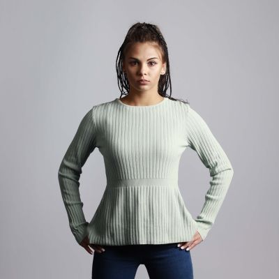 Women Ribbed Knit Top