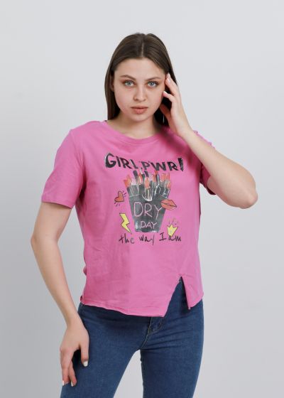 Women “Girl Pwr” Printed T-Shirt