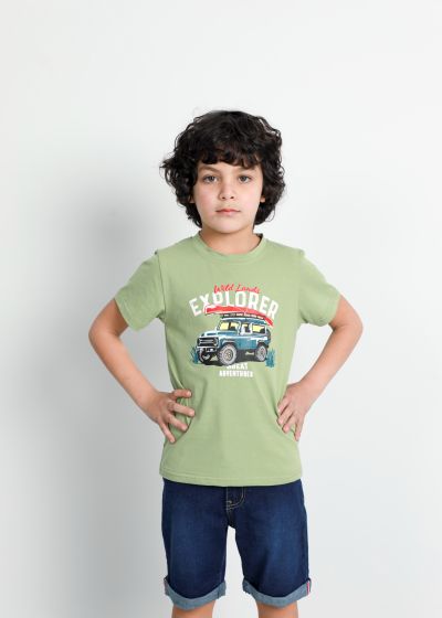 Kids’ Boys’ Suit Two Pieces with Adventure Car Printed