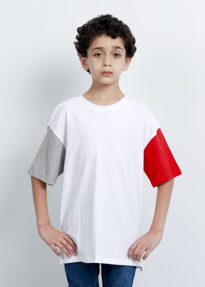 Kids Boy Three-Colors Plain T-Shirt