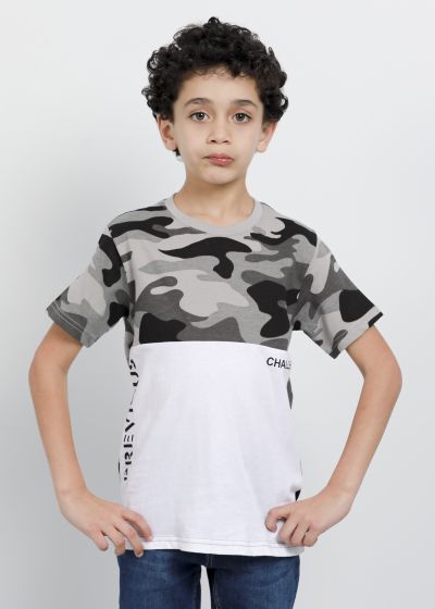Kids Boy Army Design T-Shirt