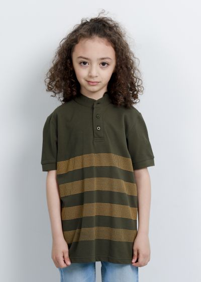 Kids Boy Striped Polo T-Shirt