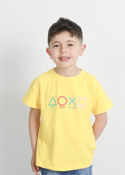 Kids’ Boy’s “Eat, Play, Sleep, Repeat” Printed T-Shirt