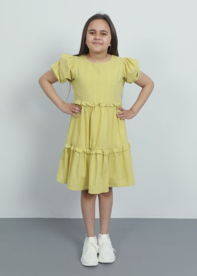 فستان أطفال بناتي قصير طبقات