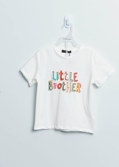 تيشيرت أطفال ولادي بطباعة كتابة “Little Brother”